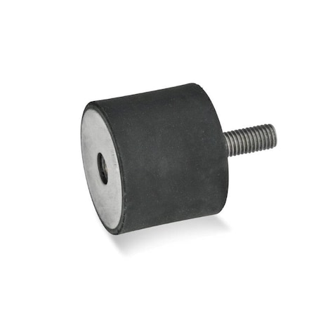GN451-40-30-M8-ES-55 Rubber Bmpr Stainless, Intrnl Thread & Thrd Stud